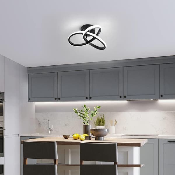 LED-loftslampe, moderne LED-loftslampe, sort C