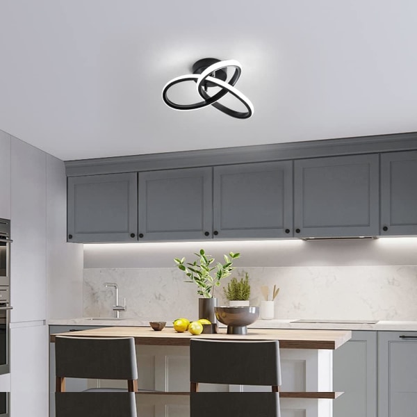LED-taklysestake, moderne LED-taklampe, svart C