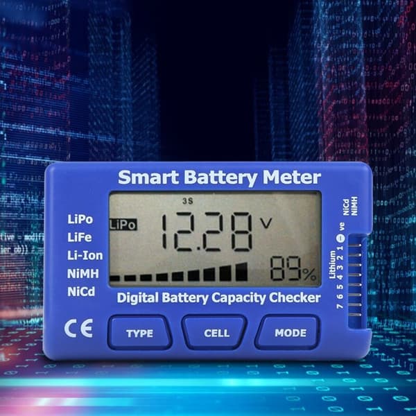 in 1 Smart Digital Batterimåler, Batterikapacitets Checker med LCD-skærm