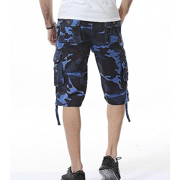 Herre Cargo Shorts Bomull Avslappet Passform Kamuflasje Camo Cargo Short