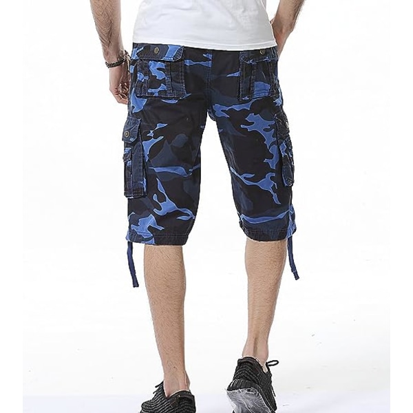 Miesten Cargoshortsit Puuvilla Rentouttava Istuvuus Camouflage Camo Cargo Short