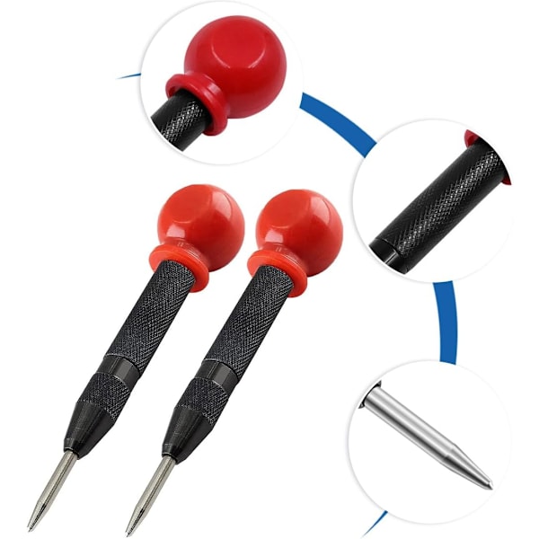 3 stk. automatisk centerpunch med håndtag, start hul punch