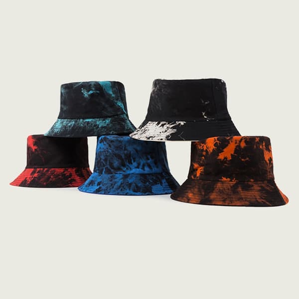 Fiskerhat Tie-dye Solbeskyttelse Bomuld Unisex Bøllehat Til Rejser
