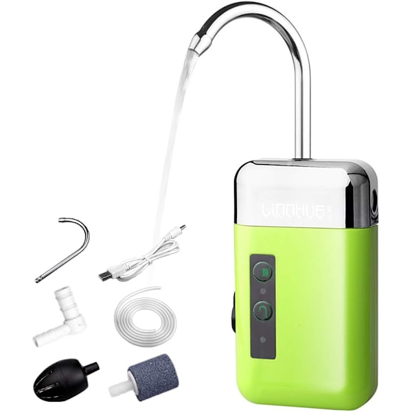 Utomhus bärbar miniluftpump luft syrepump med luftstenrör