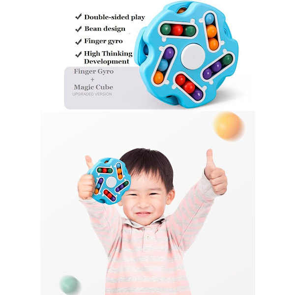 Pyörivä taikapavut Rubikin kuutio Viisivärinen taikapavut palapeli D