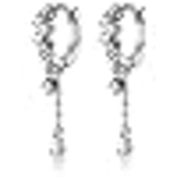 925 Sterling Silver CZ Hoop örhängen dinglar för kvinnor tonårsflickor