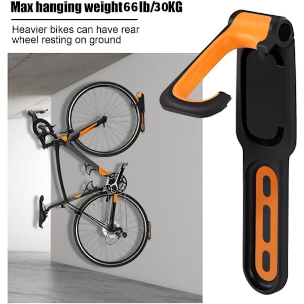 Foldbar cykelvægbeslag Heavy Duty Garagekrog til Mountainbike