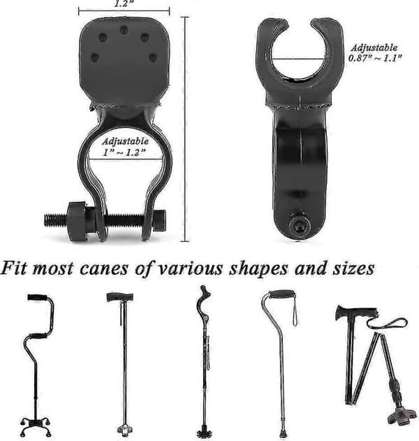 Stikholder til Drive Rollator, Walker, Rollator - Universal Krykker Stikbeslag Tilbehør, 1\" Indvendig Diameter, 2 stk