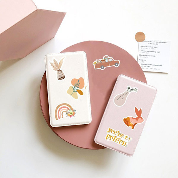 50 st Boho Estetiska Stickers Minimalistisk Abstrakt Linjekonst Dekor för Vattenflaska
