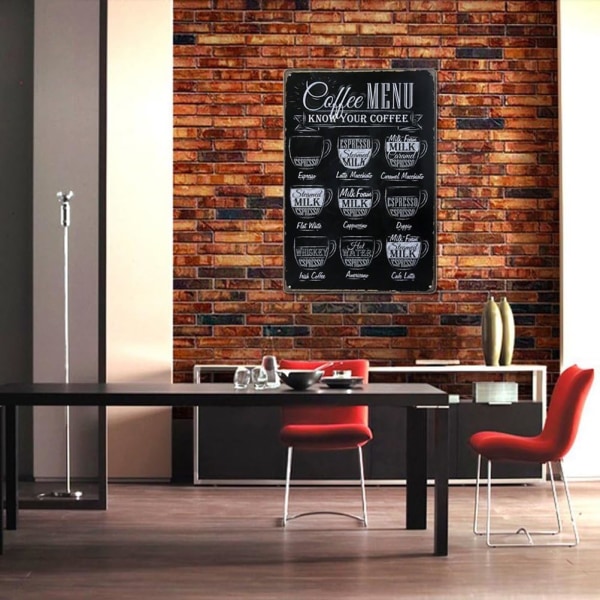 Retro metallskylt - För Café