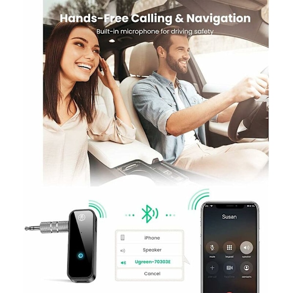 Bluetooth-modtager, bærbar Bluetooth-modtager 2-i-1 Bluetooth-adapter til modtagelse og transmission