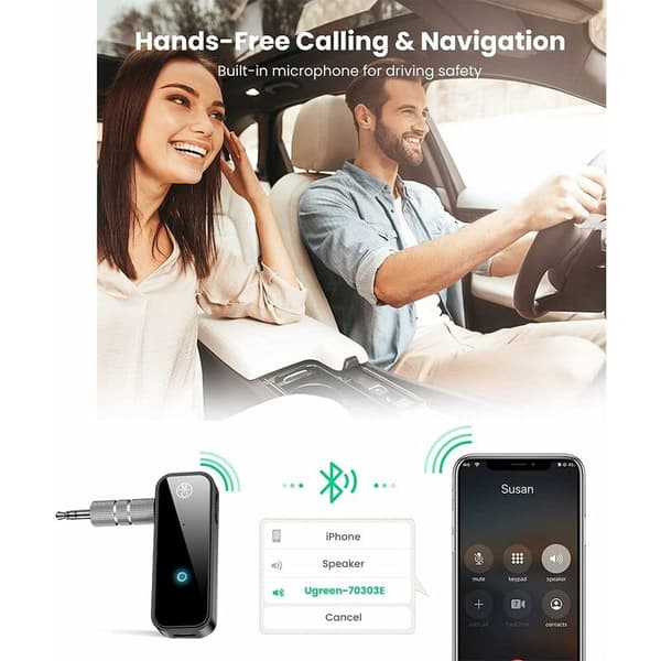 Bluetooth-mottaker, bærbar AUX Bluetooth-mottaker 2-i-1 Bluetooth-adapter for mottak og sending