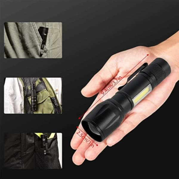Tehokkaat USB-ladattavat LED-taskulamput (vakio)