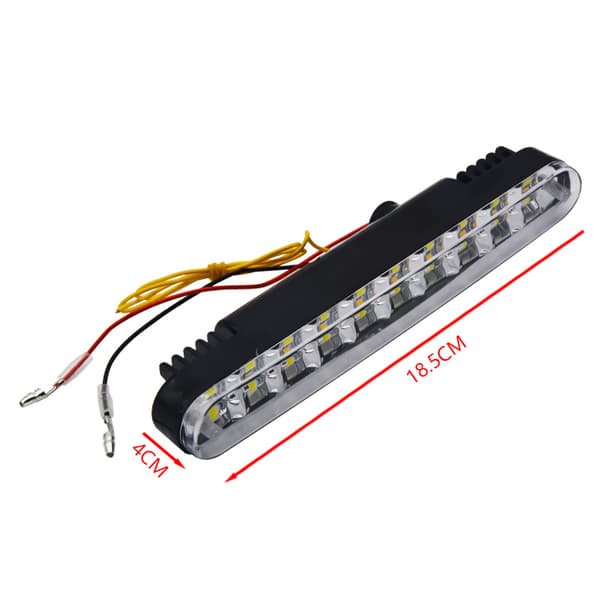 2 stk 30LED Dagslys DRL Strip Kjørelys For Tåkelys Bil Lampe Driv