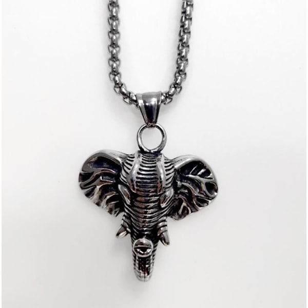 Halskette mit Anhänger - 60 cm Herren Silber-Kette aus Edel-Stahl