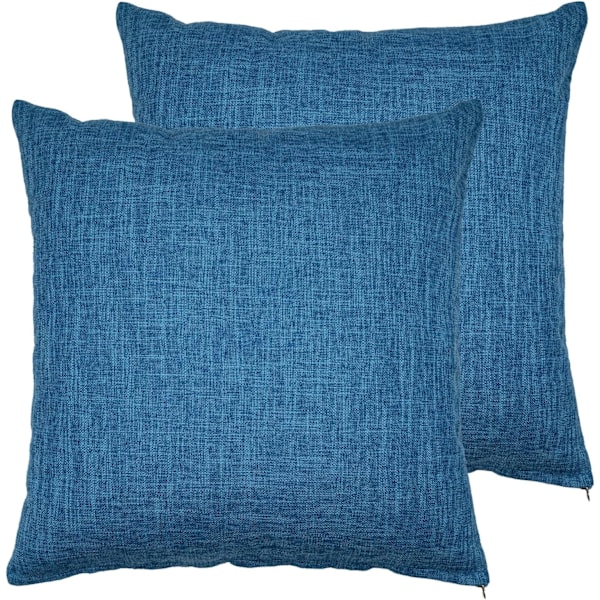 2-delad kunglig blå linnesoffa kudde set vardagsrum kudde sängkudde stor ryggkudde utan kärna bomull och linne 55*55cm
