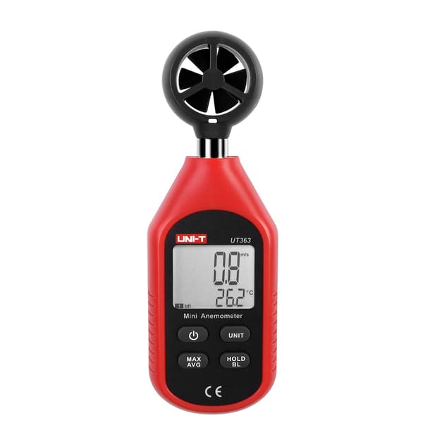 UT363 Mini Digital Anemometer Hög Precision Vindmätningsenhet Handhållen Impeller Vindhastighetssensor Anemometer