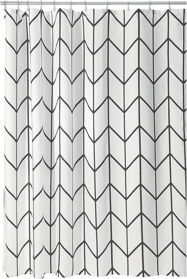 Polyesterstoff Moderne geometriske sildebenstrykk Dusjgardin