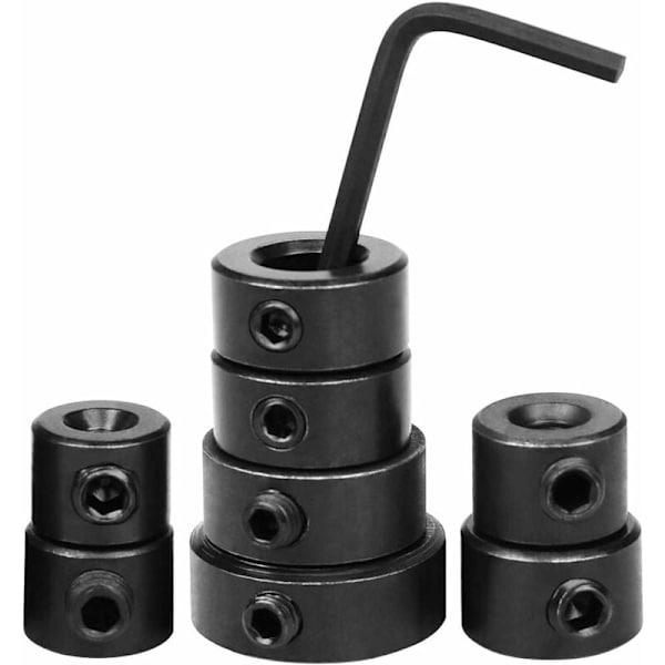 Bor dybde stop, 8 stykker bor dybde stop kraver ring positioner med unbrakonøgle, 3-16mmPin