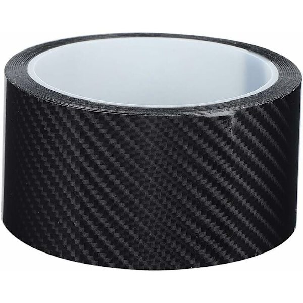 Hiilikuitukalvo, auton ovensuojat, musta hiilikuitupuskurin suojakalvo, vedenpitävä itseliimautuva naarmuuntumaton tarranauha (7CM3M)
