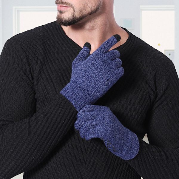 1 par vinterhandsker Touch Screen Polyester Varme Hel Finger Handsker