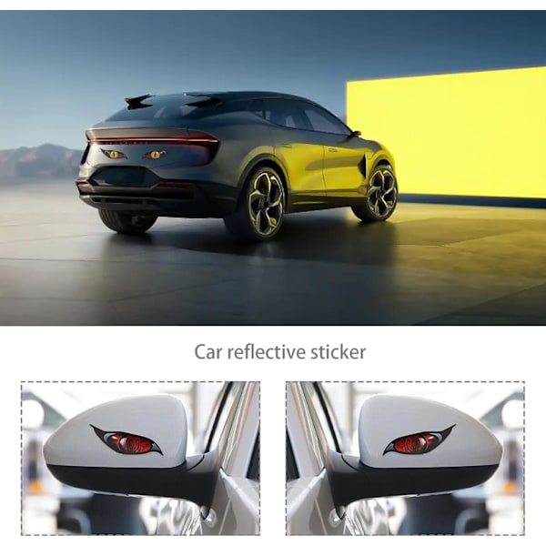 4 par med onde øye reflekterende bilklistremerker motorsykkel A