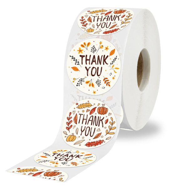 Takk, gaveforseglingsklistremerke Thanksgiving Craft Home Decor-klistremerke