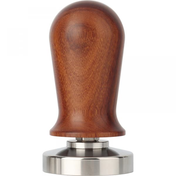Kaffe Tamper 58mm Flad Rustfrit Stål Base Træ Håndtag Tampeværktøj til Espresso