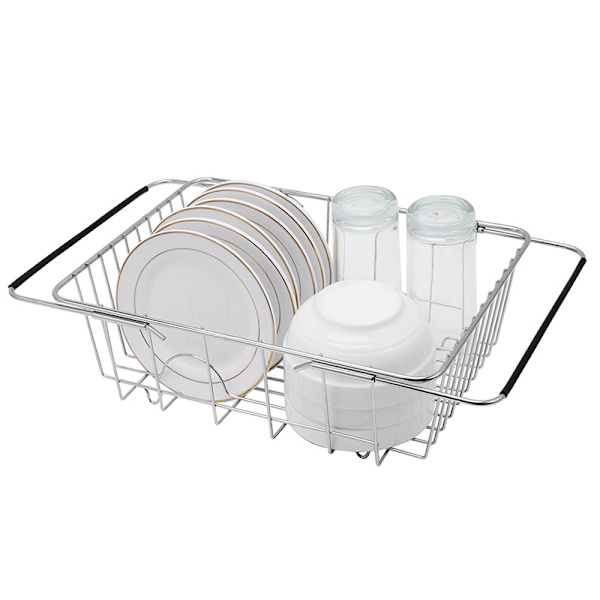 Simple Houseware Over Sink Counter Top Dish Drainer Drying Rack,