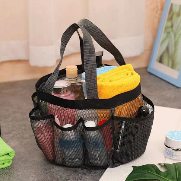 Bærbar Mesh Dusj Baderoms Kurv Bag Rask Tørking Pustende Cad
