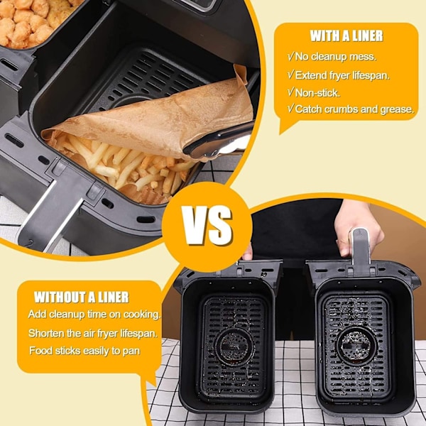 100-pack Luftfritöspapper
