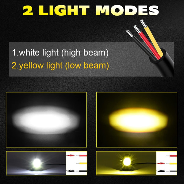 2 kpl moottoripyörän LED-sumuvalot 60 W moottoripyörän ajovalot 1