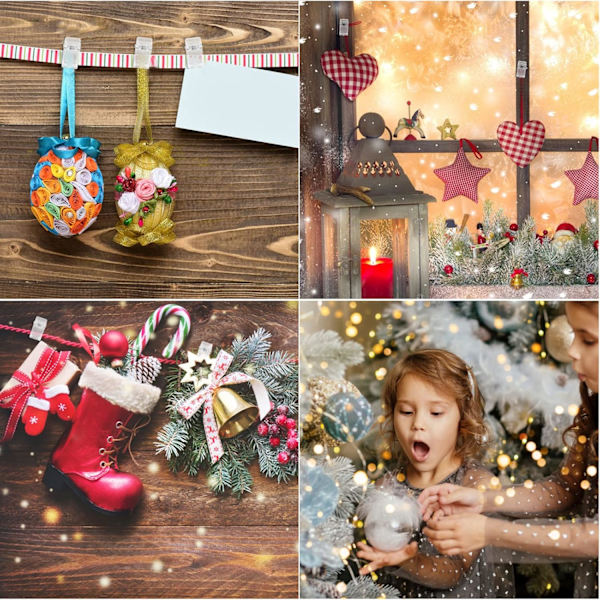15 stk Selvklebende Klare Tapestry Klips Rektangel Foto Klips Papir Tau Klips for Hjem Kontor