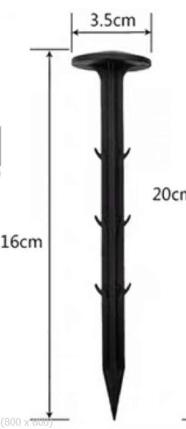 Plastteltplugger 50 stk. Holdbare hagecampingmarkiser 16 cm