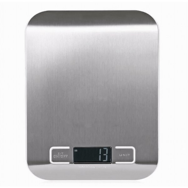 Smart digital vekt med LCD-skjerm for rustfritt stål kjøkken,