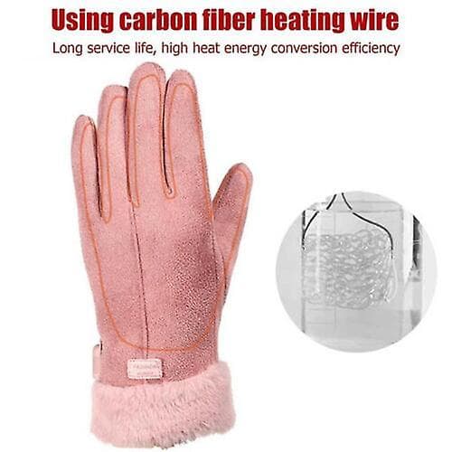 Vinter Elektriske Opvarmede Handsker Usb Opvarmede Ergonomi Bløde Dame W