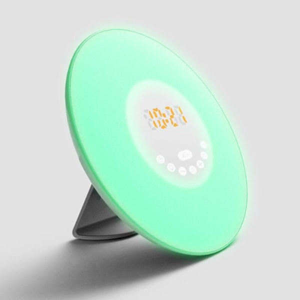 Digital väckarklocka, elektroniskt alarm med nattlampa, LCD-display med tid, datum, temperatur, snooze-funktion