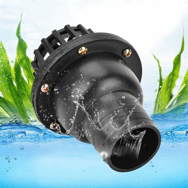 Vandventil - Vandpumpe Fodventil Sort PVC Lavtryks Flad C