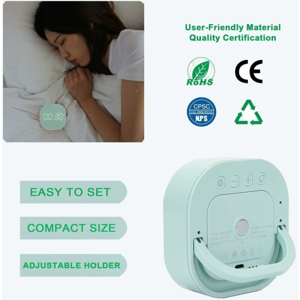 Digital väckarklocka, multifunktionell magnetisk LED smart sensor söt barnklocka, dubbel temperatur nedräkningslarm, kompakt klocka för kontor sovrum kök, batterier ingår ej, 82*82*25mm