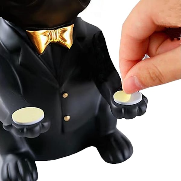 1 stk Kul Bulldog Figur Skulptur Statue Harpiks God Oppbevaringsboks f