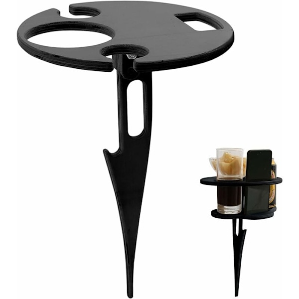 Strandbord, picknickvinställ, hopfällbart bärbart vinbord, hopfällbart