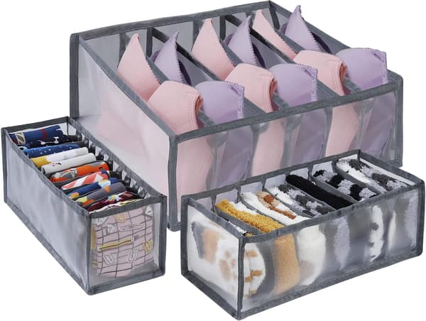 Underwear Storage Box Foldable Closet Space Saving Drawer Organiz