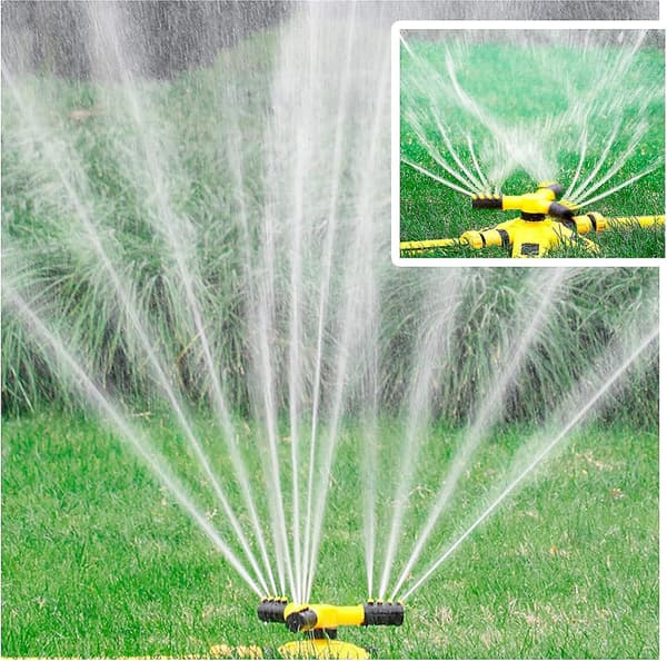 Automatisk grässprinkler för trädgård, justerbart spraymönster