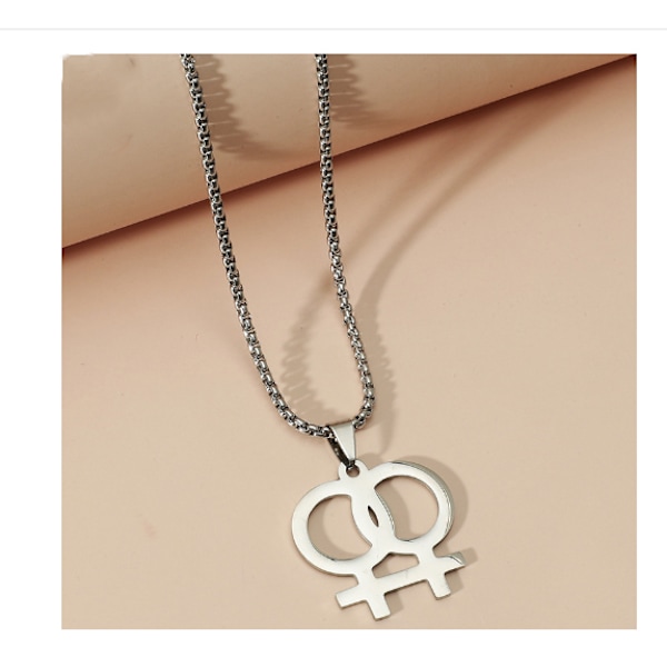 Enkel Statement Pride Smycken Kvinnor Flicka Lesbisk HBTQ Pride Halsband