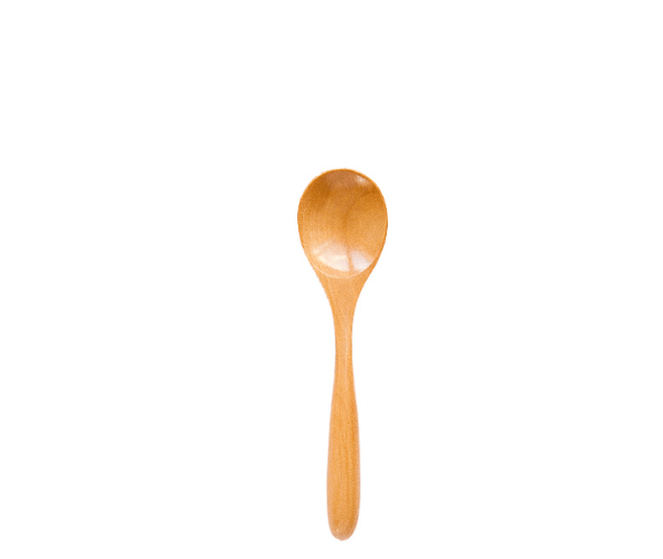 1 Set Träbestick Mini Japansk Stil Bärbar Sked Gaffel Flatware