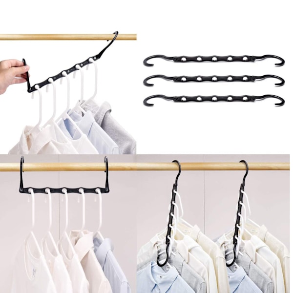 Pcs Magic Henger, Plassbesparende Henger, Hengerorganisator, Hengerlagring og Organisering, Multifunksjonell Foldbar Hengerorganisator, for Oppbevaring og D