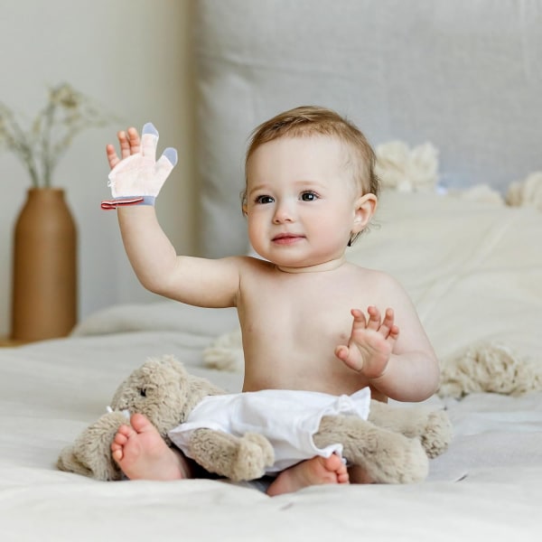 Sluta suga tummen, 1 par Baby Anti Eating Handskar No Scratch Bre