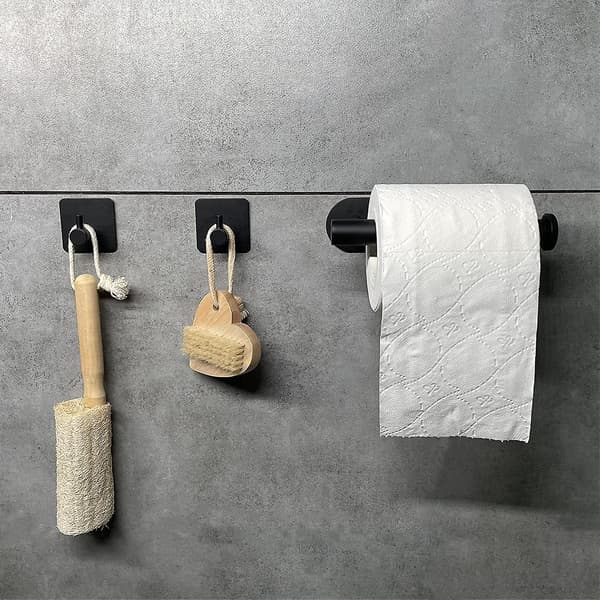 Set med 5 håndkleskinner i rustfritt stål uten boring - Ideell for baderom