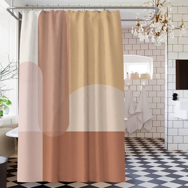1 stk dusjforheng 180 x 180 cm polyester anti muggsopp vanntett B