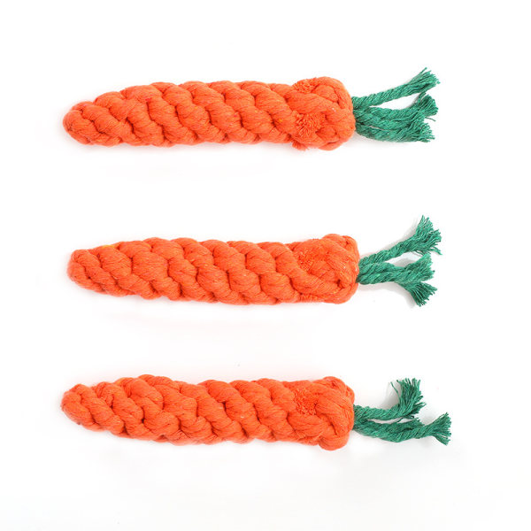 Carrot Chew Rope Toy Dog Small Size Braided Rope Dogs Toys,Puppy